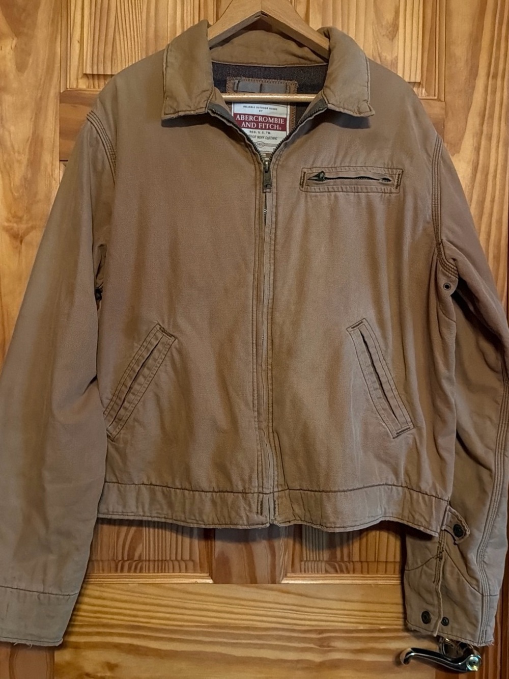 Abercrombie & Fitch Vintage Duck  Canvas Zip-Front Work Jacket